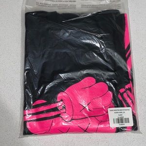KAWS SKELETON NEW FICTION BLACK TShirt with Pink Skeleton